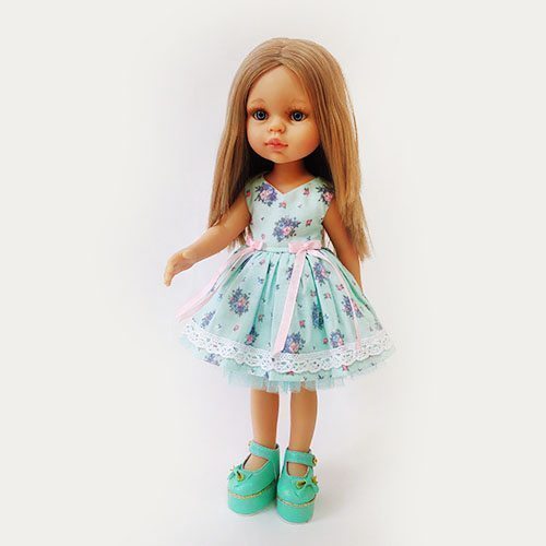 Платье в цветочек для кукол Paola Reina, 32 см Paola Reina HM-TL-1212 #Tiptovara#